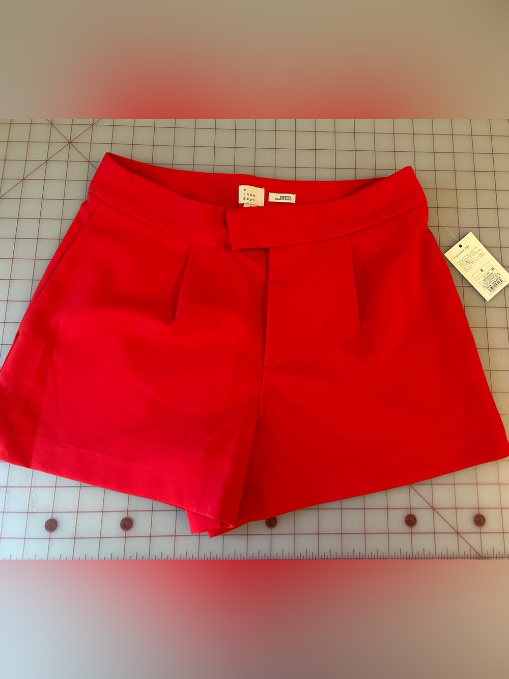 a new day Bright Red High-Waist Tailored Shorts